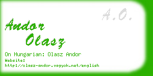andor olasz business card